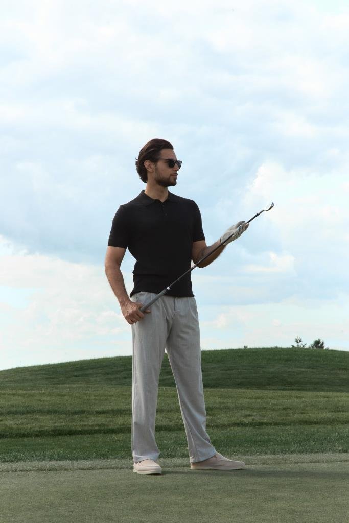 Брюки-багги светло-серые свободные