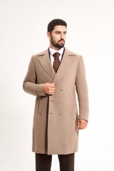 Пальто MAZALTOVMAN Двубортное премиум Бежевое