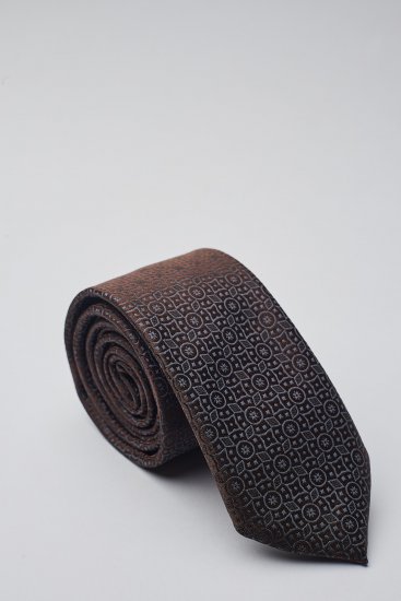 Мужской галстук Коричневый с узором
