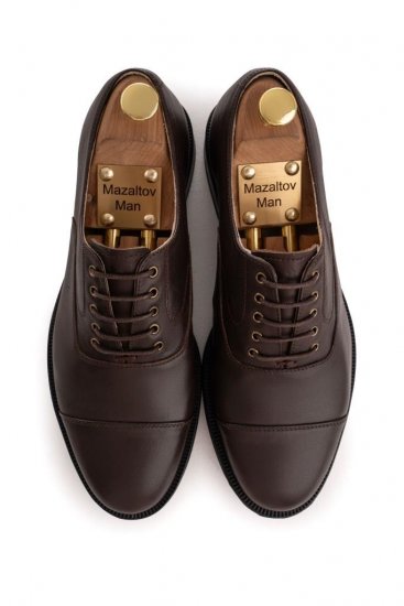 Оксфорды MAZALTOVMAN Коричневые отрезной носок