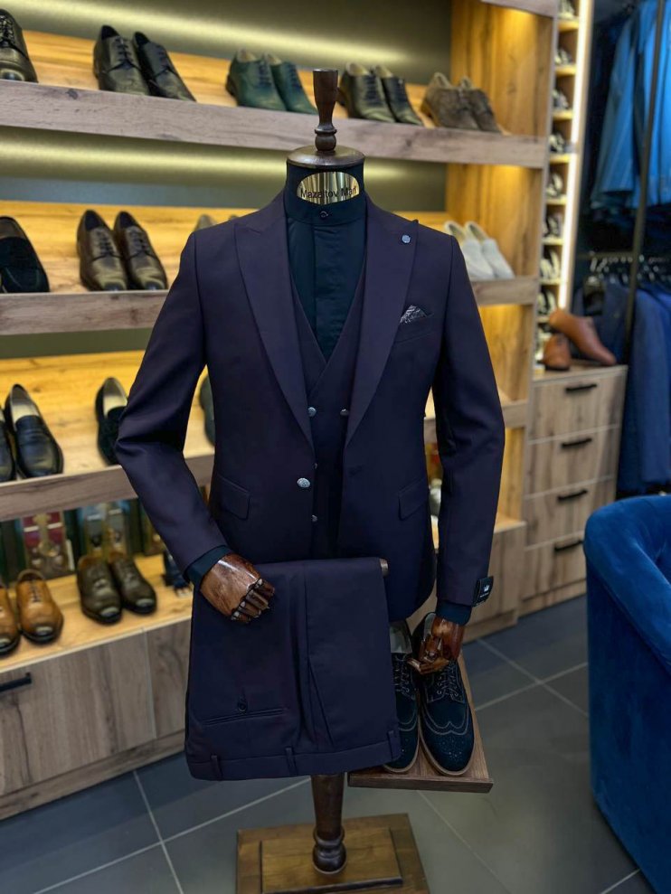 Костюм MAZALTOVMAN 3-ка премиум Бордовый фактурный