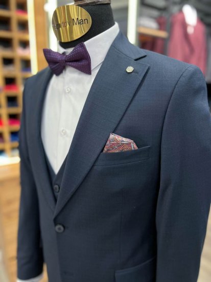 Костюм MAZALTOVMAN премиум 3-ка Синий фактурный