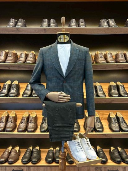 Пиджак MAZALTOVMAN премиум Зеленый в клетку