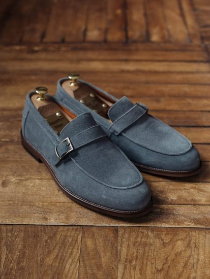 Лоферы MAZALTOVMAN Синие замшевые