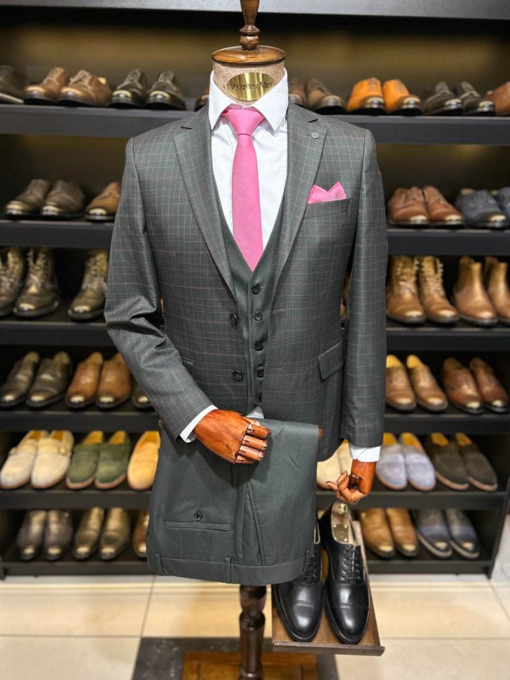 Костюм MAZALTOVMAN 3-ка Зеленый в клетку